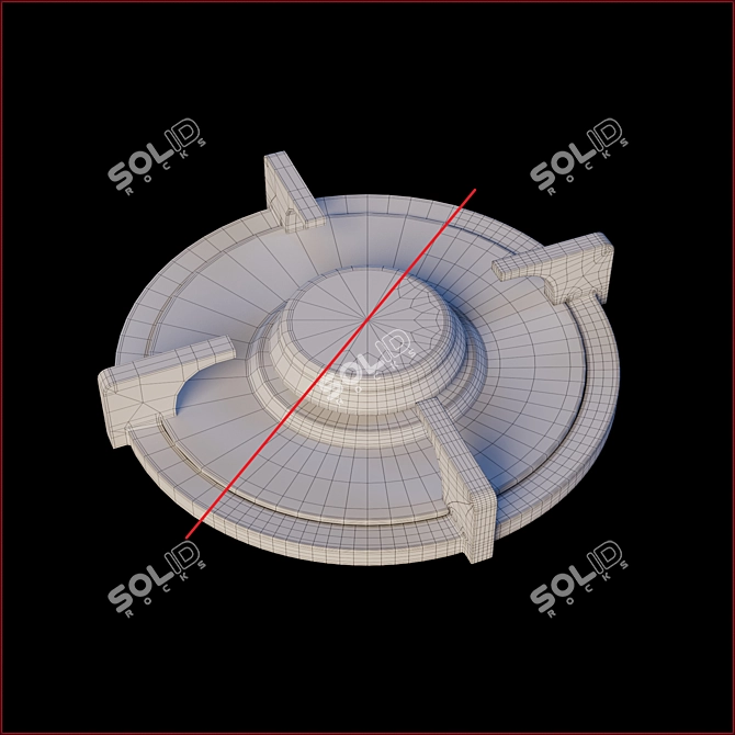 Reginox Pitt Elbrus: Integrated Gas Cooktop 3D model image 2