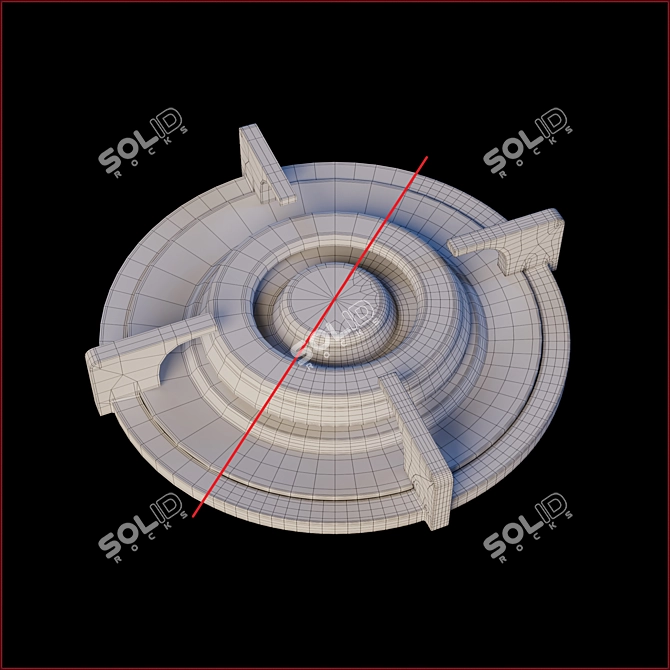 Reginox Pitt Elbrus: Integrated Gas Cooktop 3D model image 4