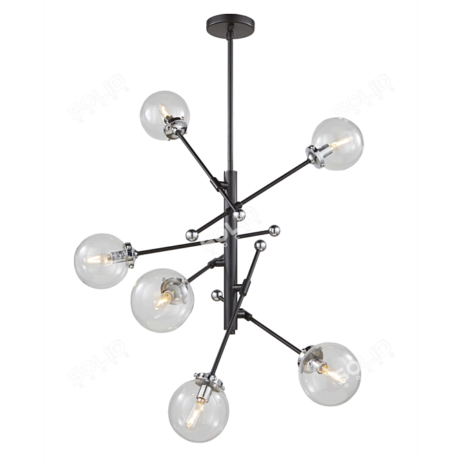 Elegant Modo Pendant Lighting 3D model image 1