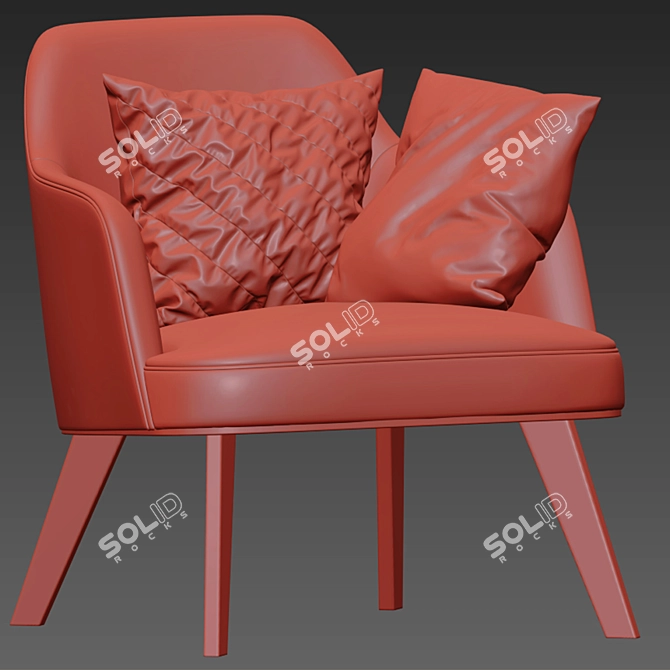 Elegant Poliform JANE Armchair 3D model image 3