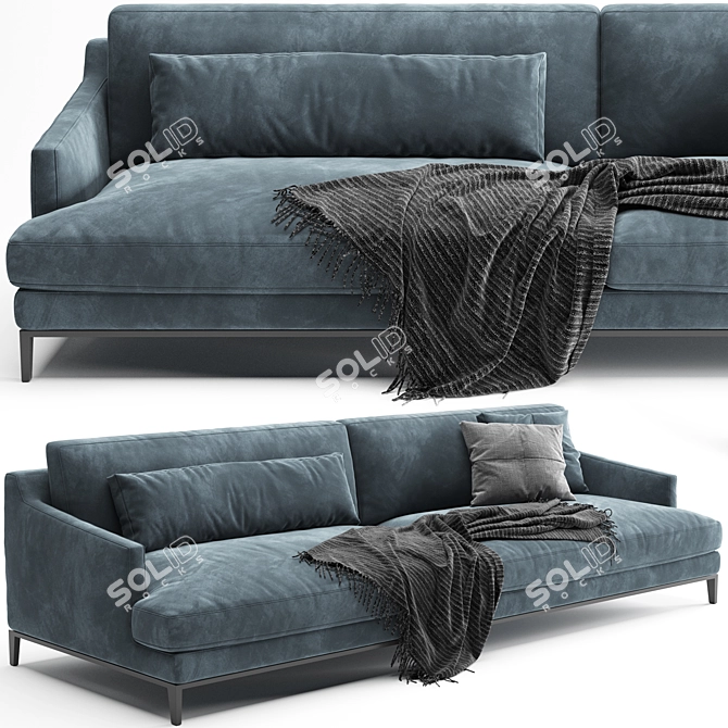 Modern Poliform Bellport Sofa 3D model image 4