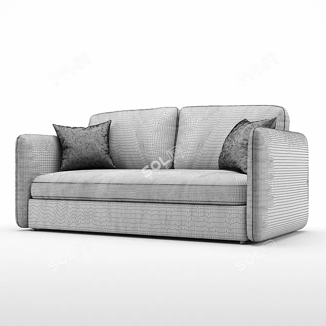 Sleek Fletcher Sofa 3D model image 2