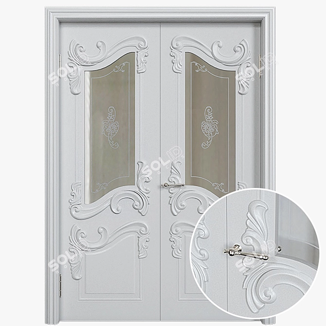 Elegant Dariano Versal Doors 3D model image 6