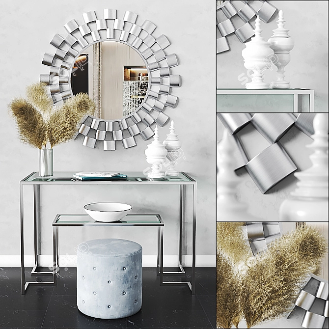 Arielle Tiered Mirror: Stylish & Functional 3D model image 1