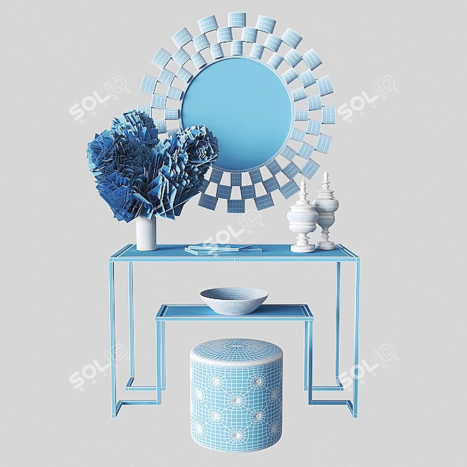 Arielle Tiered Mirror: Stylish & Functional 3D model image 5