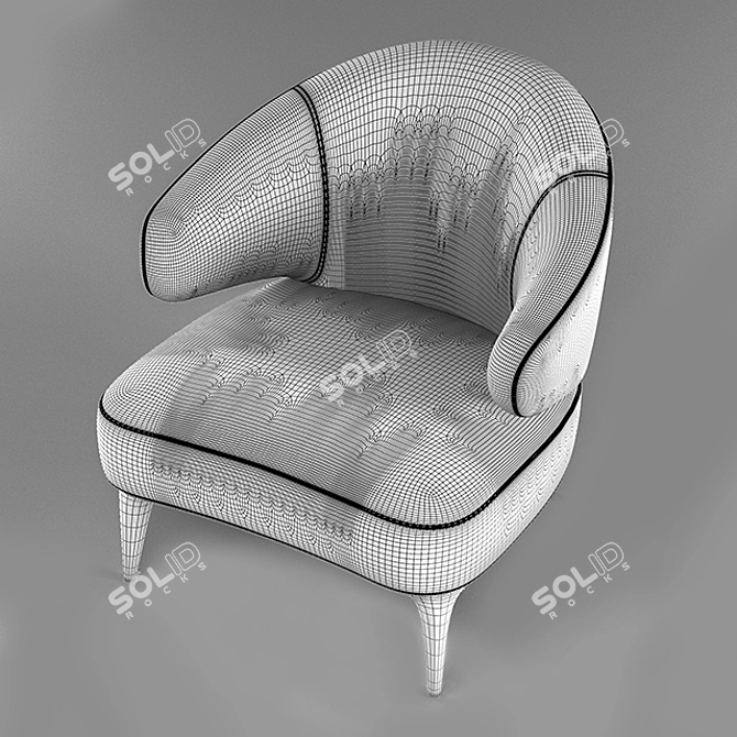 Elegant Aston Arm Chair - Showcasing Amir Sayyadi's Exquisite Design 3D model image 3