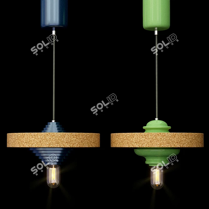 Elegant Pendulum Lights for Stunning Illumination 3D model image 1