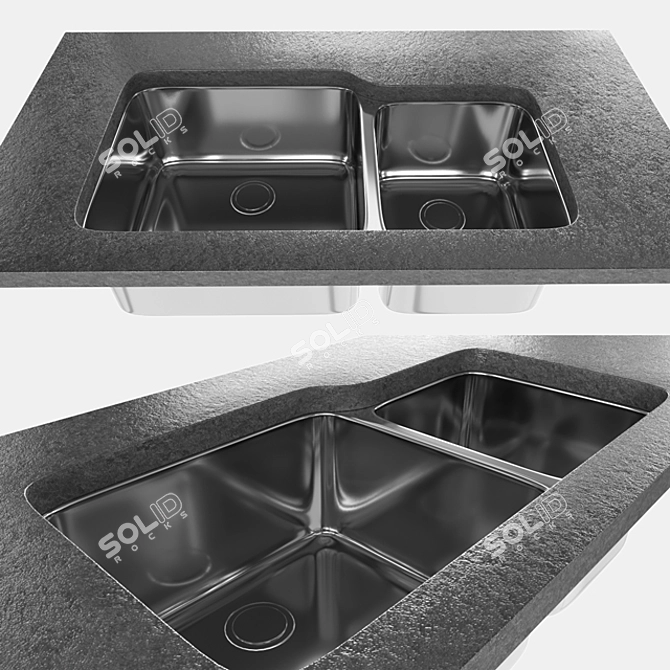 Franke GAX 120 Undermount Sink 3D model image 1