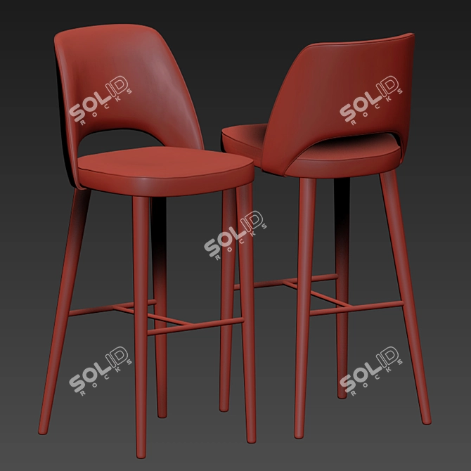 Sleek Astor Bar Set 3D model image 3