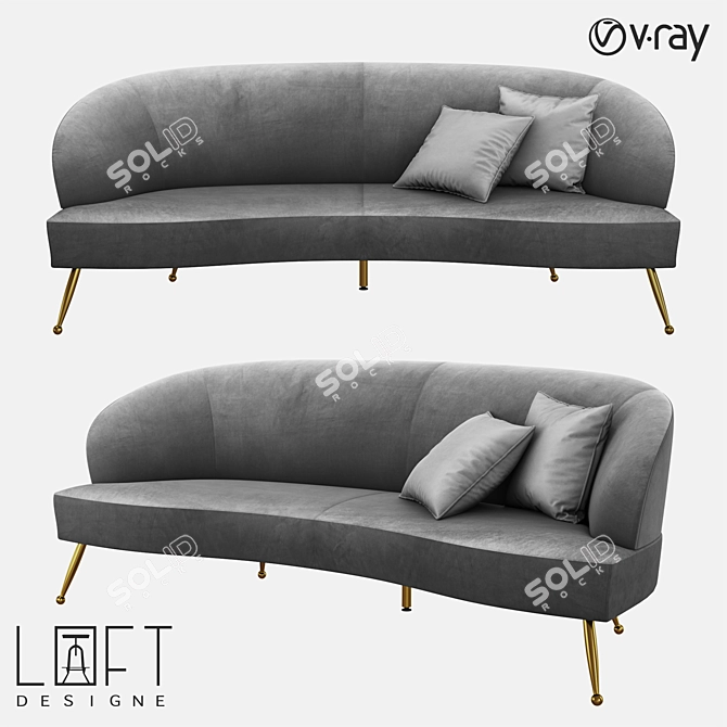 Modern LoftDesign Sofa, Model 30900 3D model image 1