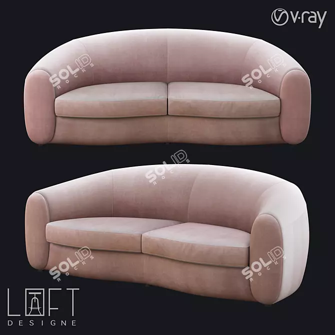 Stylish LoftDesigne Sofa: Model 30910 3D model image 1