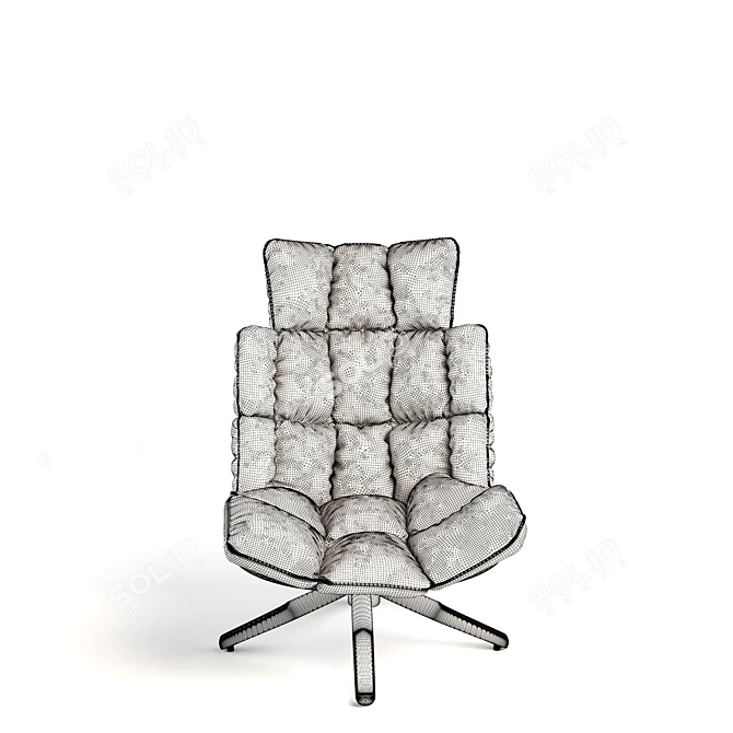 Modern Geometry Husk Armchair 3D model image 3