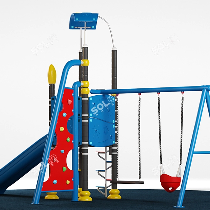 Playful Climbing Fun: Kids Playground Equipment 3D model image 5