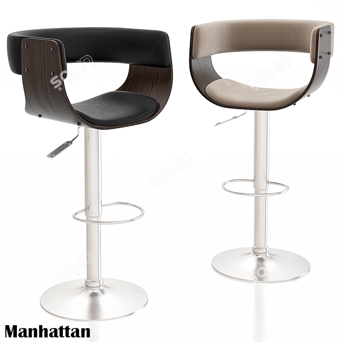 Manhattan Wood Kare Design - Modernism Meets Elegance! 3D model image 1