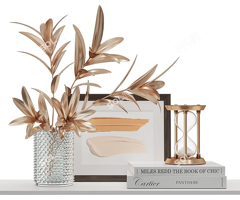 Elegant Home Decor Set 3D model image 1