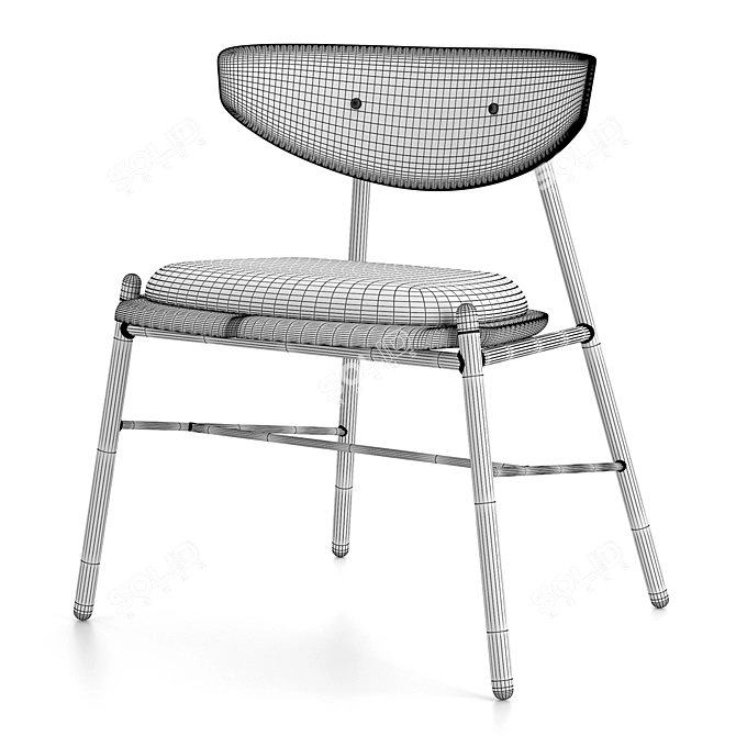 Industrial Elegance: Kink Dining Chair 3D model image 5