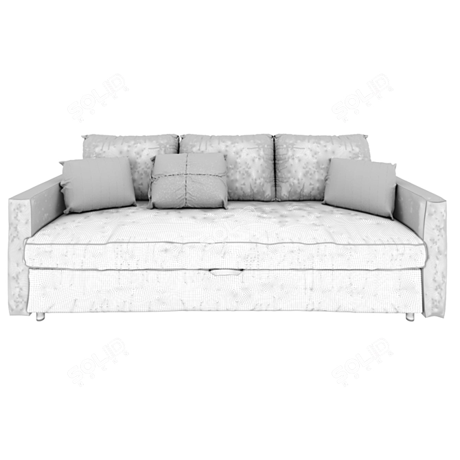 Comfy Convertible Sofa Bed 3D model image 2