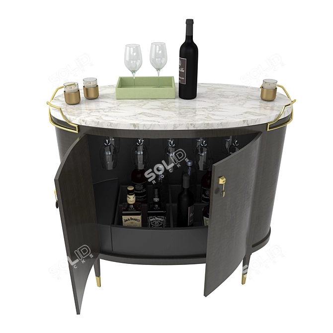 Mix-Ology Portable Mini Bar 3D model image 3
