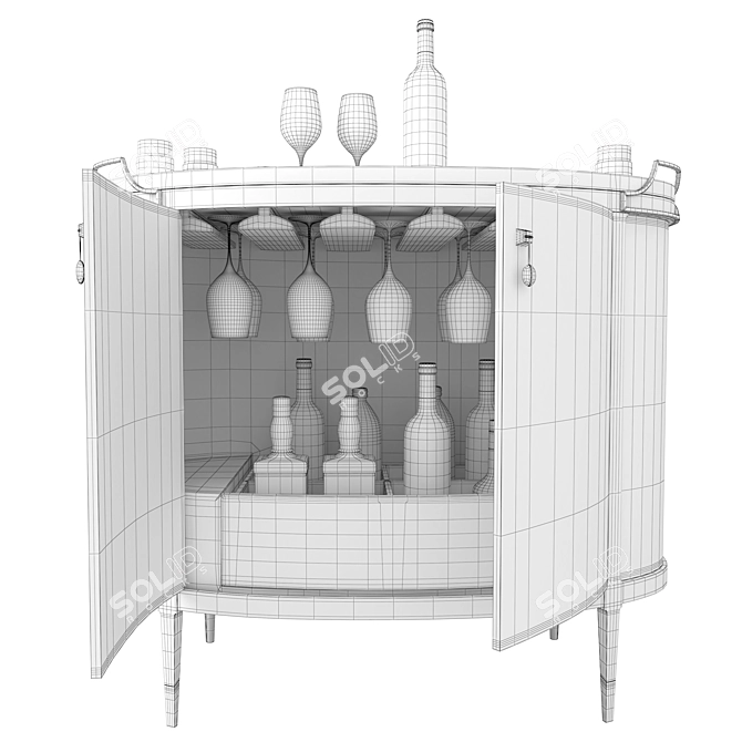 Mix-Ology Portable Mini Bar 3D model image 5