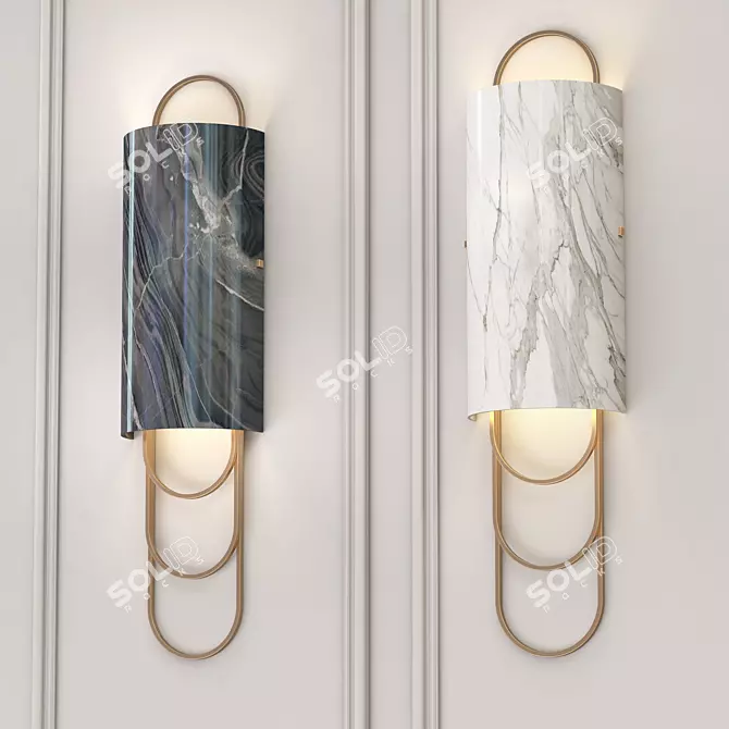 Sleek Modern Wall Lamp 3D model image 1