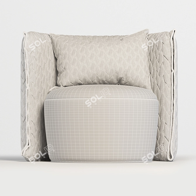 Cozy Baxter Armchair for Ultimate Comfort 3D model image 2