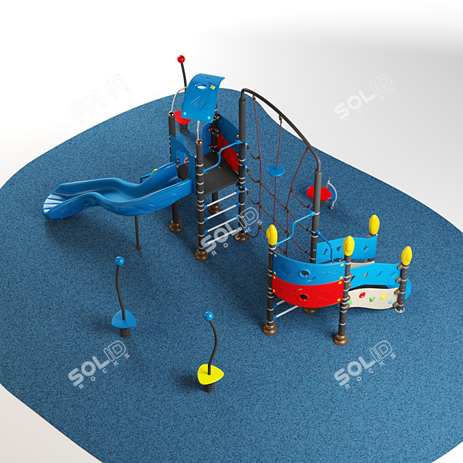 Ultimate Slide Climbing Playground Set 3D model image 4