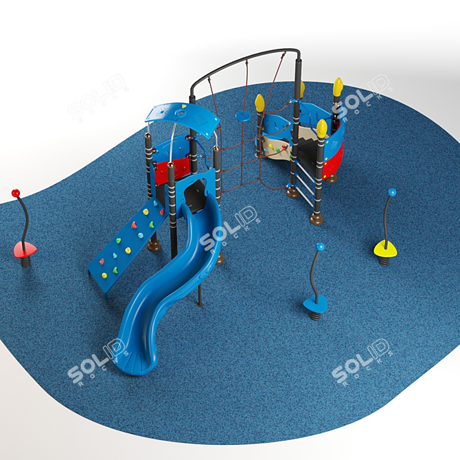 Ultimate Slide Climbing Playground Set 3D model image 5