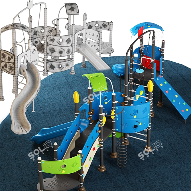 Adventure Jungle: Kids Playground Set 3D model image 6