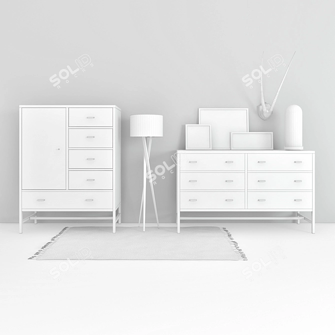 Berkeley Dressers - 3-Piece Living Set 3D model image 2