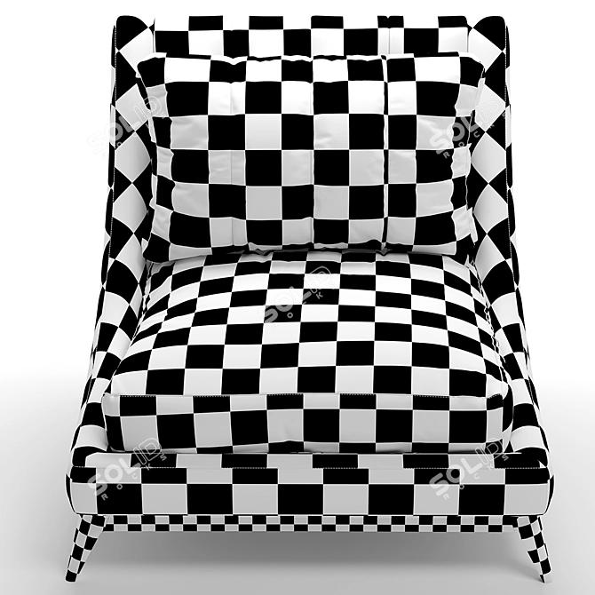 Galatea Armchair by Annibale Colombo 3D model image 5