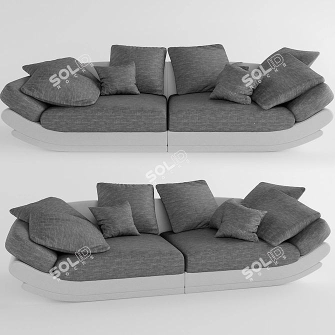 Elegant Avignon Sofa 3D model image 1