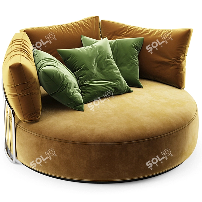 Elegance in Circles: CHARLESTON Sofa 3D model image 5