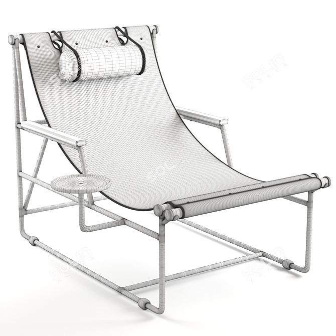 Cozy Relaxation: Sling Chair 3D model image 2