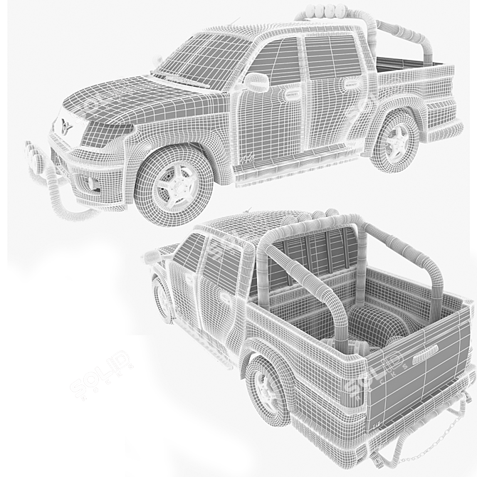 UAZ Pickup Sport: Versatile & Stylish Truck 3D model image 1