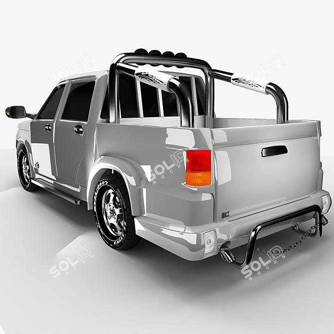 UAZ Pickup Sport: Versatile & Stylish Truck 3D model image 10