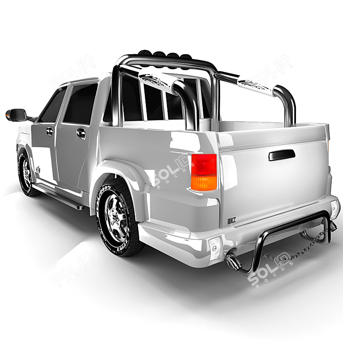 UAZ Pickup Sport: Versatile & Stylish Truck 3D model image 11