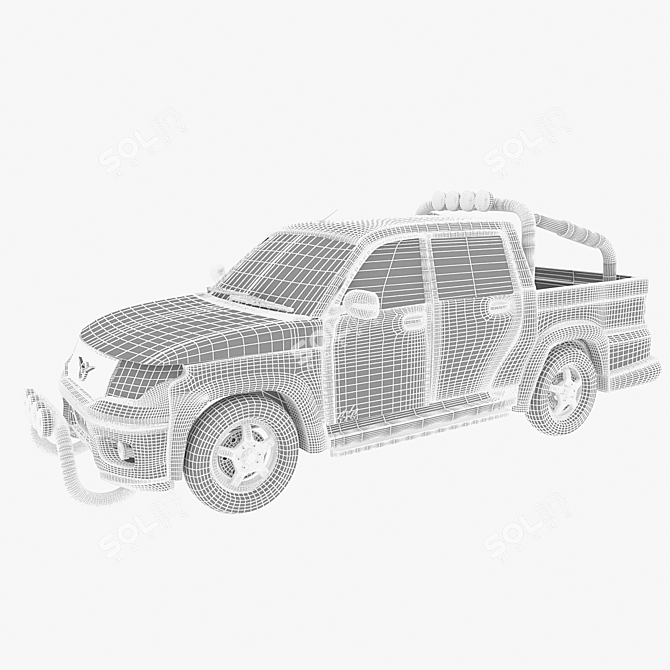 UAZ Pickup Sport: Versatile & Stylish Truck 3D model image 12