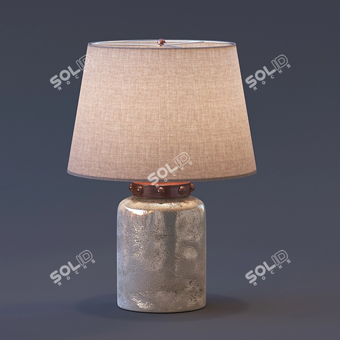 Elegant Calico Table Lamp 3D model image 1