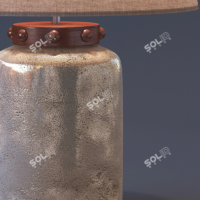 Elegant Calico Table Lamp 3D model image 2