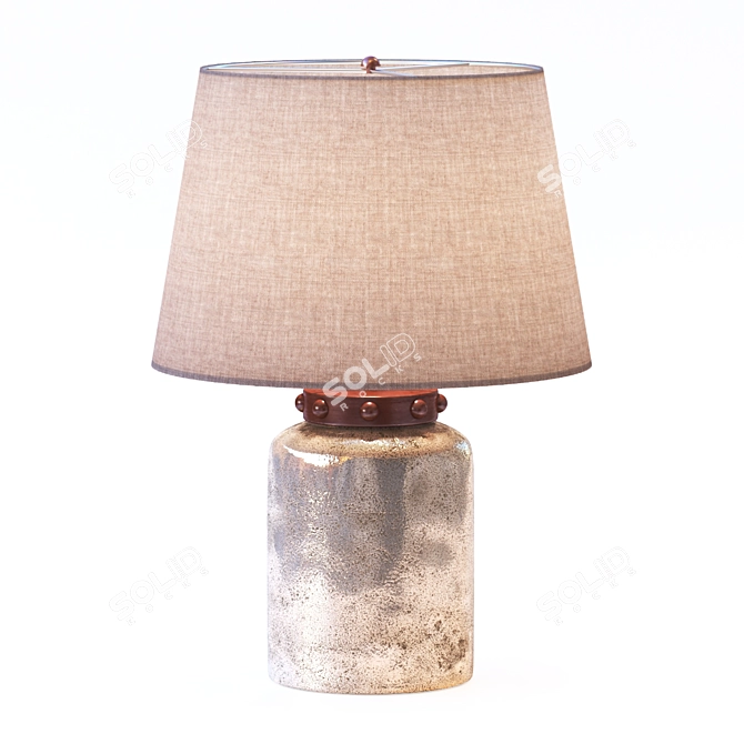 Elegant Calico Table Lamp 3D model image 4