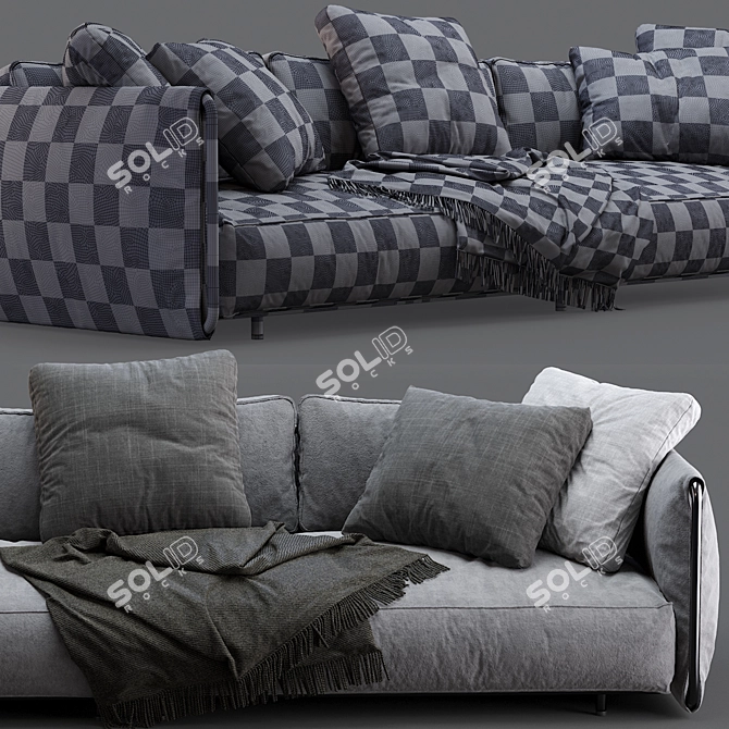 Edmond Flexform Sofa: Modern and Stylish Comfort 3D model image 4