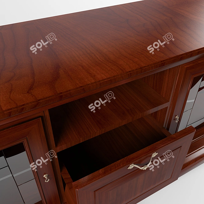 Modern 3-Drawer Chest 3D model image 3