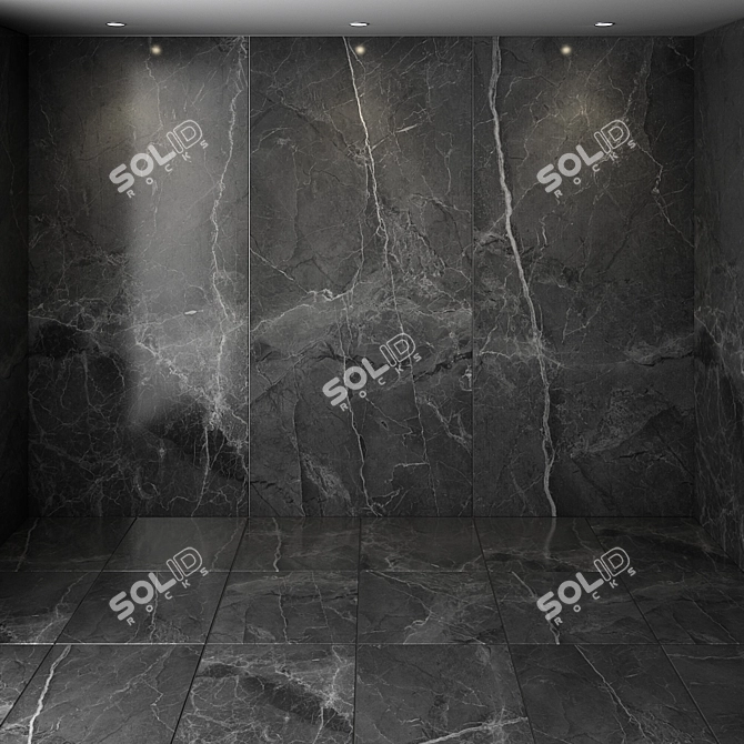 Elegant Marble Accent Tiles 3D model image 1