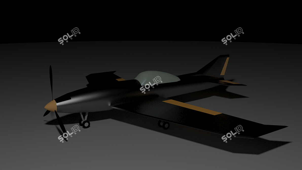 Flight of Discovery: Stylish Learning Plane 3D model image 1