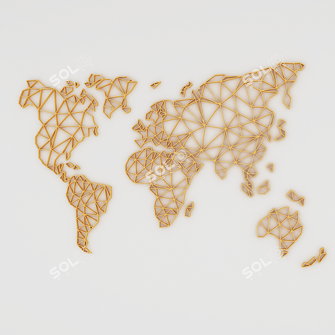 Global Line Map 3D model image 1