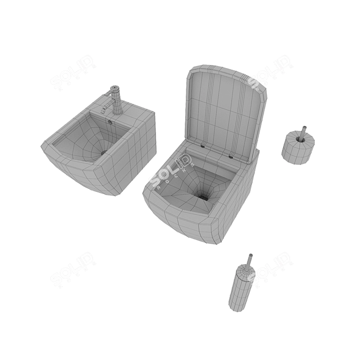 Modern and Hygienic: Duravit Happy D.2 Plus 3D model image 4