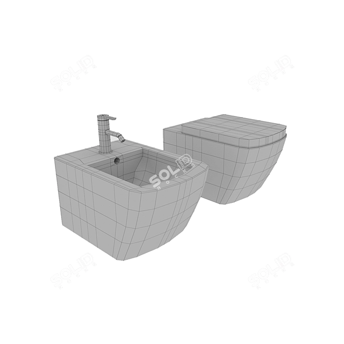 Modern and Hygienic: Duravit Happy D.2 Plus 3D model image 7