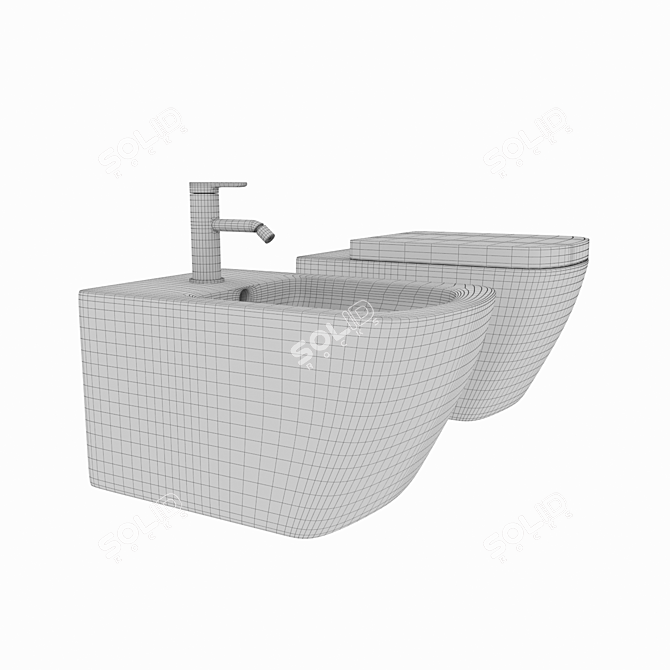 Modern and Hygienic: Duravit Happy D.2 Plus 3D model image 11