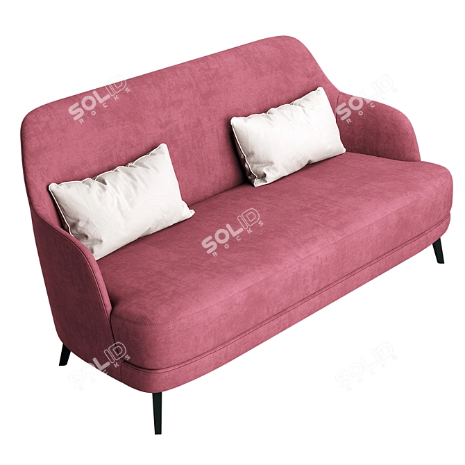 Contemporary Poli Sofa: Compact, Stylish 3D model image 2