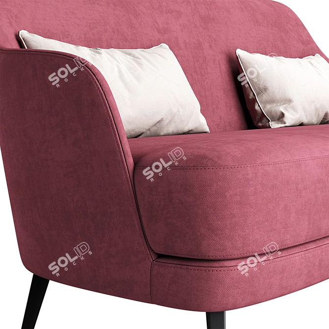 Contemporary Poli Sofa: Compact, Stylish 3D model image 4